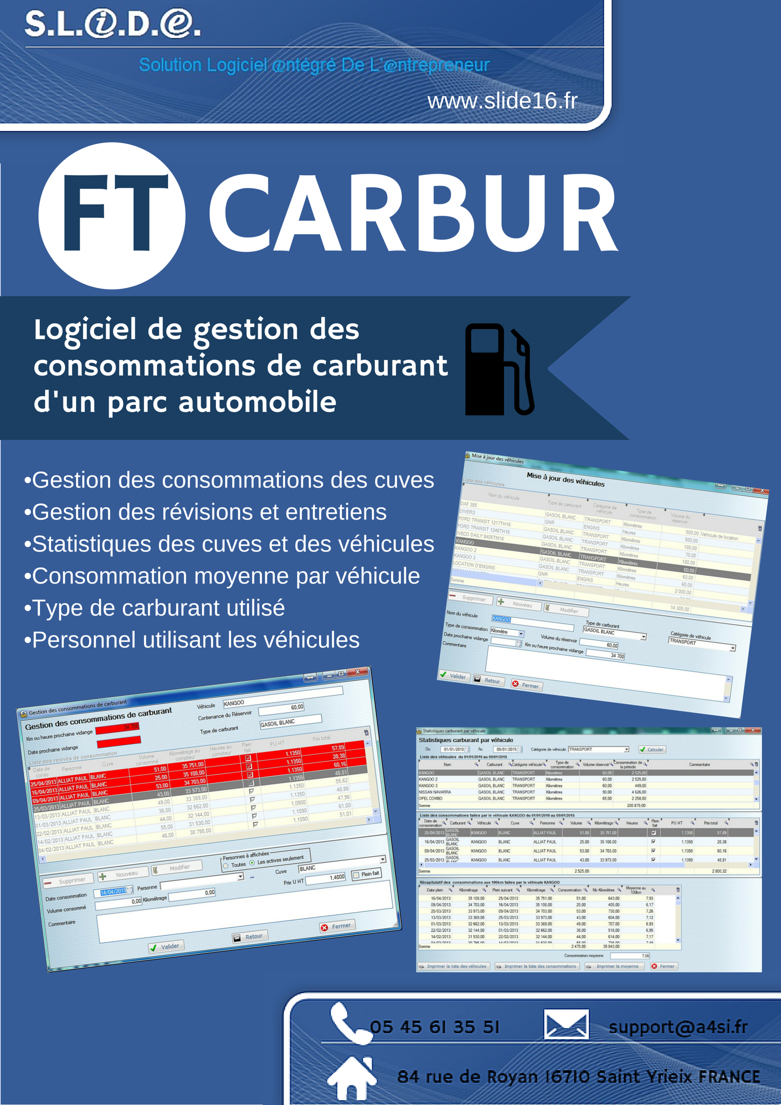 logiciel de gestion consommation carburant FTCARBU